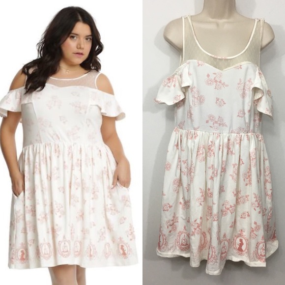 Hot Topic Dresses Nwt Hot Topic Beauty And The Beast Skater Dress Poshmark